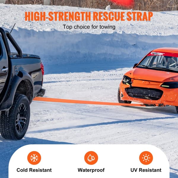 Bogserband 3 tum, 8 fot, 36 000 lbs Brottstyrka, Trippelförstärkta Loop Strap, Tree Saver, Winch Line Extension, Off Road