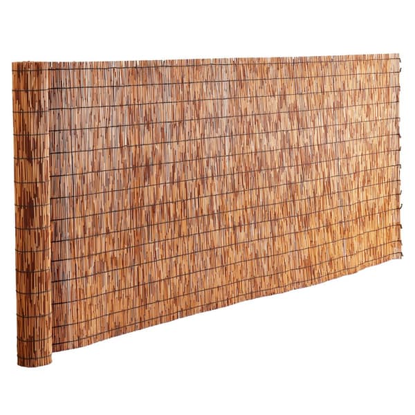 Reed Hegn Baggård Landskabspleje Privatliv Blind Hegn Skærm 16,4' x 4', Holdbart Materiale, Nem Installation, Elegante Design