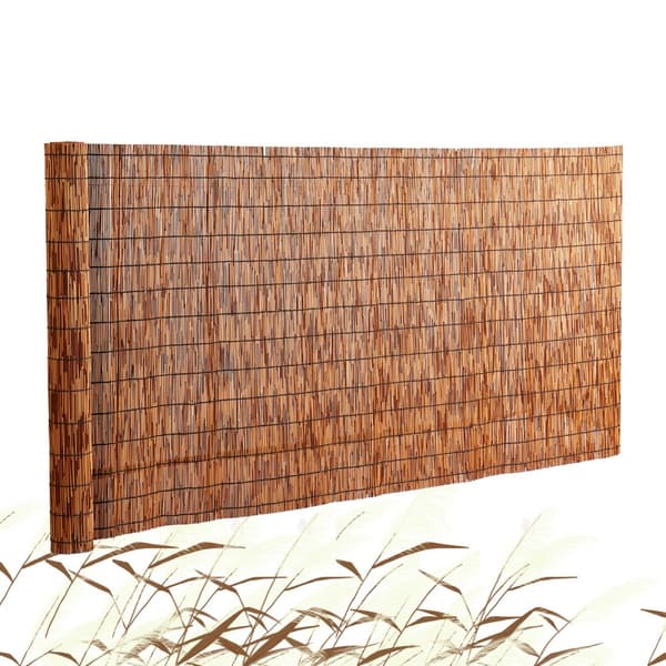 Reed Hegn Baggård Landskabspleje Privatliv Blind Hegn Skærm 16,4' x 4', Holdbart Materiale, Nem Installation, Elegante Design