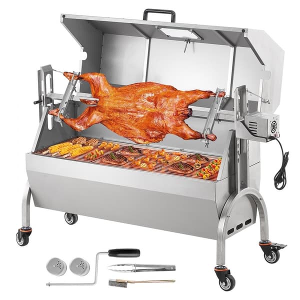 Grillspett Rotisseri BBQ Grill för Gris, Lamm och Kyckling, 52W, 198LBS
