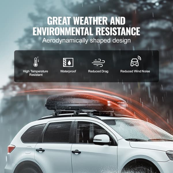 Katolla kulkeva 8 kuutiojalkainen matkatavarasäilytyslaatikko ABS maastoautoille, kestävä ja tilava ratkaisu