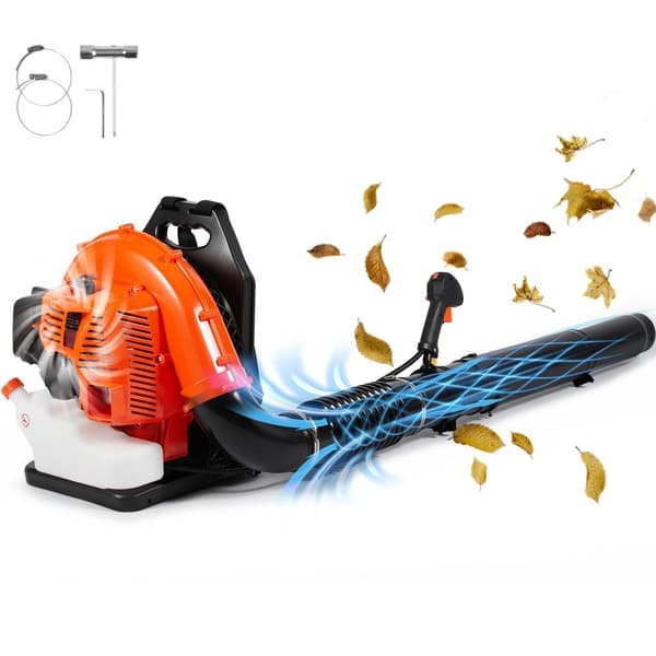 Rygsæk Løvblæser 79CC 2-takts Gas, 930CFM Luftvolumen, 184MPH Blæsekapacitet, Ergonomisk Design