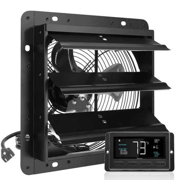 Shutter Pakotuuletin 254mm, Kaukosäätimellä, Seinäkiinnitys, Energiatehokas EC-tuulettimen ratkaisu