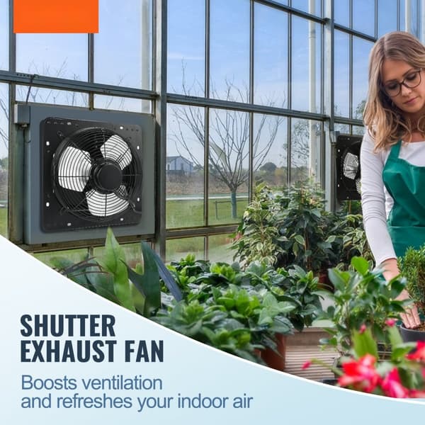 Shutter Avgasfläkt 305 mm, EC, Fjärrkontroll, Väggfäste, Effektiv Ventilation