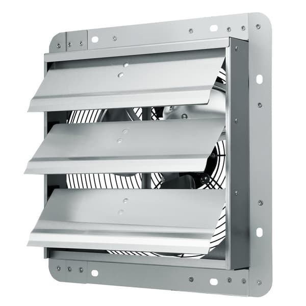 Shutter Avgasfläkt 356 mm, Väggmonterad, 994 CFM, AC Motor, Effektiv Luftcirkulation, Energisparande Design