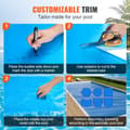 Miniatyrbillede 6 af 9: Solartæppe til swimmingpool, 24 x 12 ft rektangel, til både nedgravede og overjordiske pools, 16 mil blåt solar cover, energieffektiv opvarmning