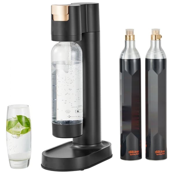 Kuohuvesikeitin, soodankeitin kodin hiilihapotukseen, BPA-vapaa 1 litran PET-pullo, 2 CO2-sylinteriä, helppo käyttö ja loistava maku