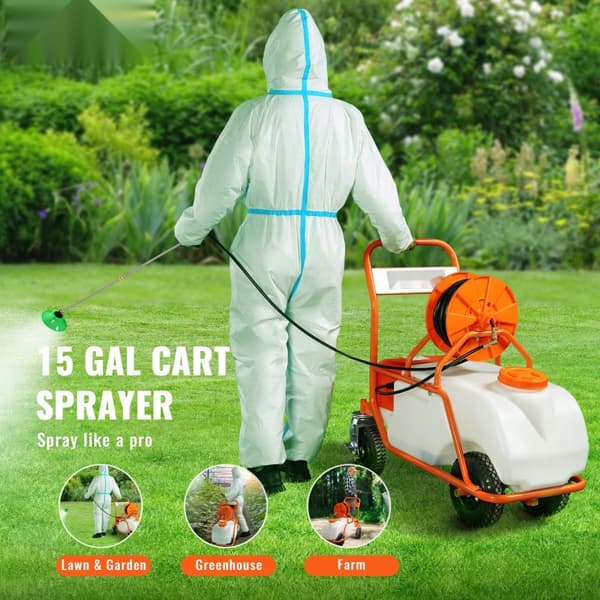 Ryggsäcksspruta 60L, Tryckspruta för trädgård, 0-90 PSI, effektiv sprutning, lättanvänd