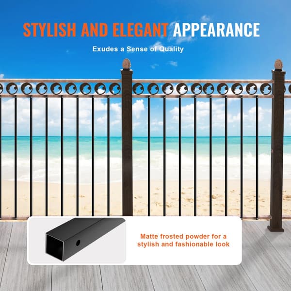 Trappstegsmetallbaluster 11-pack 44''x0,5'' Aluminiumspindlar med skruvar, hållbara och eleganta