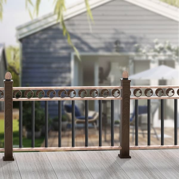 Trappe balustre i metal, 38'' x 1'' flade aluminiumslegering, dekorative gelænderspindler, 72 pakke med skruer, klassisk design