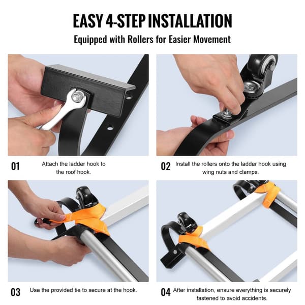 Stege Takkrok Stabilisator 2-pack, med fast hjul & vridbart stångstål, för stabilitet och säkerhet