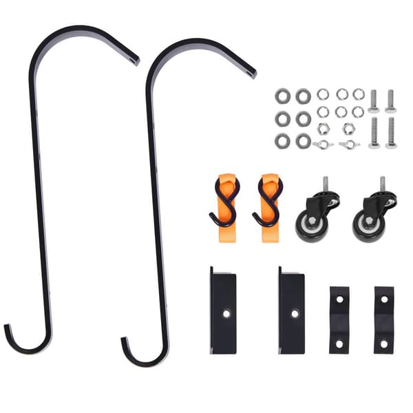 Stege Takkrok Stabilisator 2-pack, med fast hjul & vridbart stångstål, för stabilitet och säkerhet