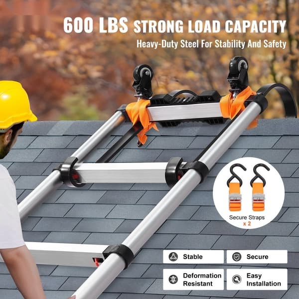 Stege Takkrok Stabilisator 2-pack, med fast hjul & vridbart stångstål, för stabilitet och säkerhet