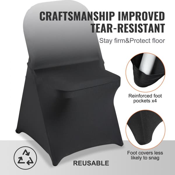 Stretch Spandex -taitettavat tuolinpäälliset, yleiskäyttöinen irrotettava ja pestävä suojapäällinen häihin ja juhliin