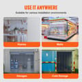Miniatyrbillede 6 af 9: Strip Gardin PVC Dør, 38" x 84", Iskøler Fryser, Klar Plast, Energi effektiv, Holdbar, Flot Design