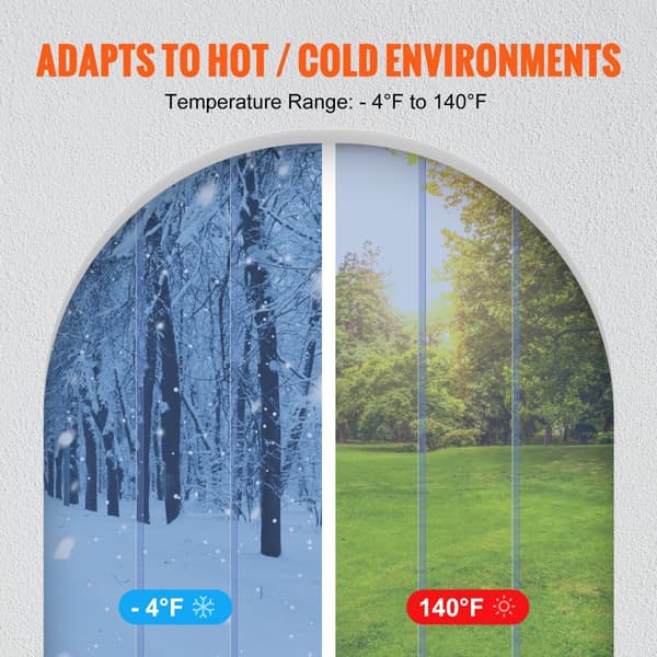 PVC Dør Gardin 96" x 96" til Køler og Fryser, Transparent plast, Stripsystem, Nem montering