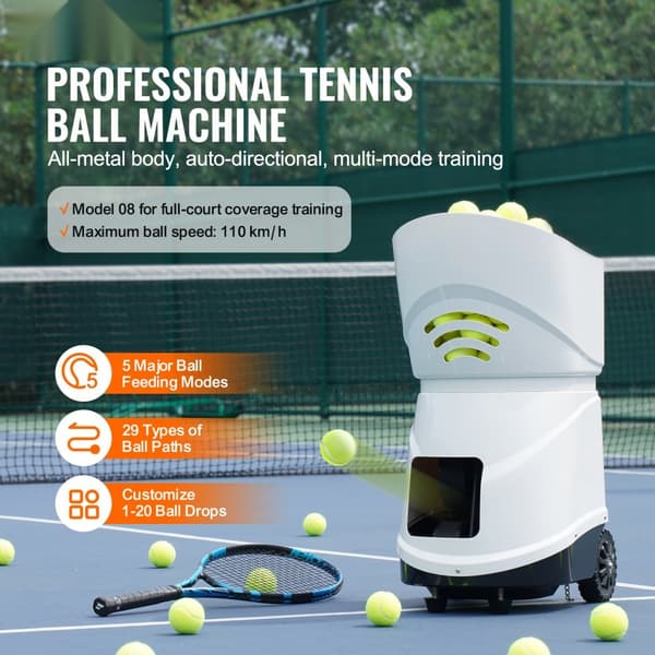 Tennisboldmaskine, automatisk bærbar boldkaster, træning og praksis, effektiv boldkastning