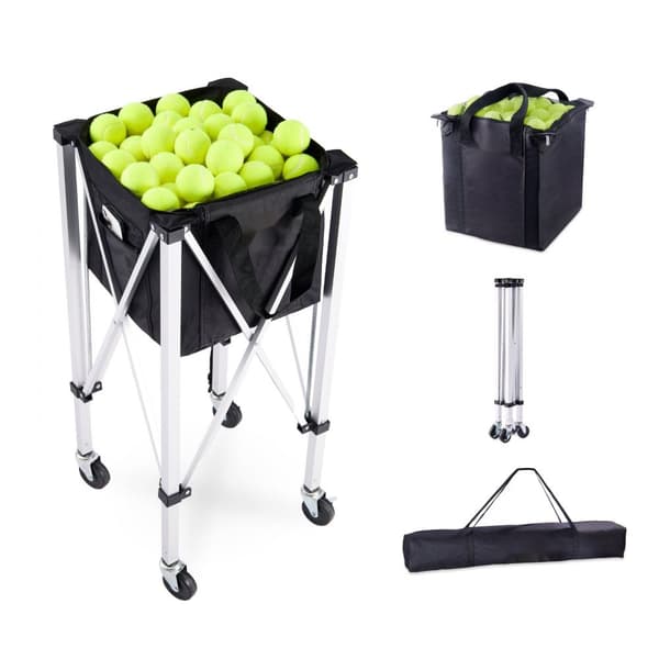 Tennispallon suppilokori, 150 pallon opetustennispallokärry pyörillä, kestävä ja käytännöllinen ratkaisu