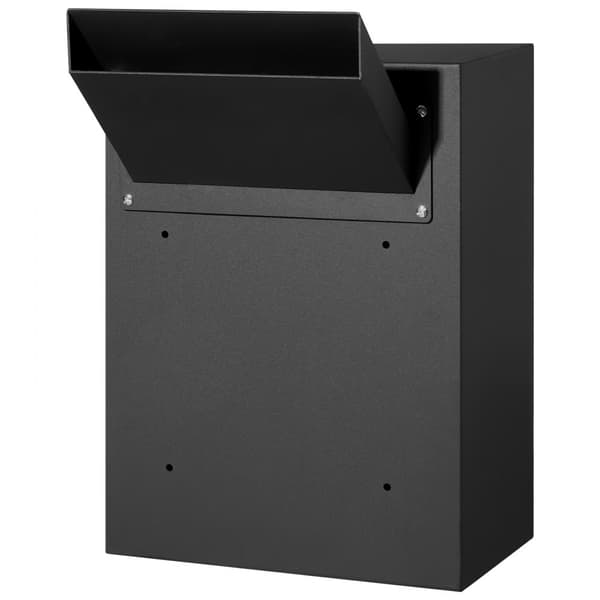 Väggmonterad Drop Box 13x7x17 med Kombinationslås, Svart Brevlåda för Säker Uthämtning
