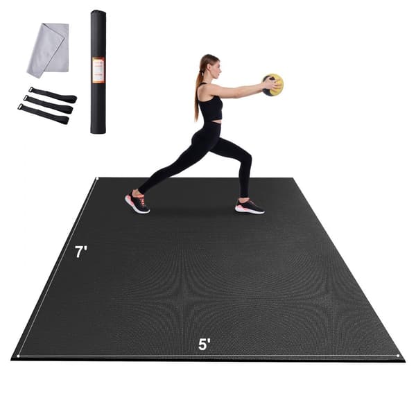 Skridsikker yogamåtte til træning, 7x5ft, til fitness og Pilates