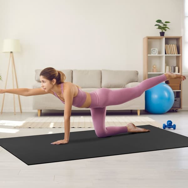 Skridsikker træningsmåtte 8x6ft, Yoga- og Fitnessmåtte til Pilate, Høj kvalitet, Holdbar og Letvægts
