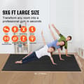 Miniatyrbillede 2 af 9: Skridsikre yogamåtte til træning, 9x6 ft, Gym Fitness Pilates træningsmåtte, holdbar og komfortabel