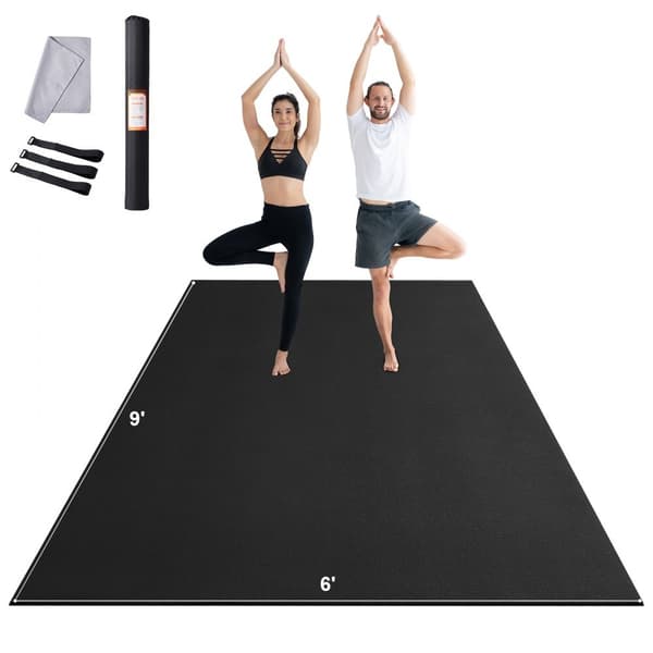 Skridsikre yogamåtte til træning, 9x6 ft, Gym Fitness Pilates træningsmåtte, holdbar og komfortabel