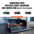 Miniatyrbillede 2 af 9: Tri-Fold Tonneau Truck Bed Cover til 19-24 Chevy Silverado & GMC Sierra 1500, vandtæt, robust design, nem installation