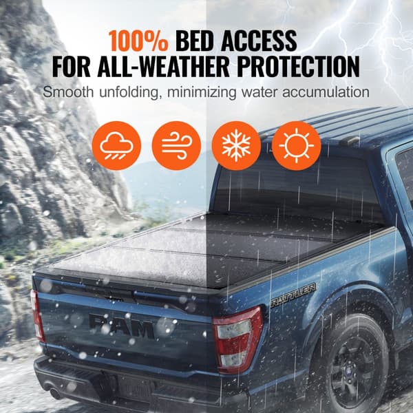 Tri-Fold Tonneau Truck Bed Cover til Ford F-250 F-350 Super Duty 1999-2024, vandtæt, let at installere, holdbar kvalitet