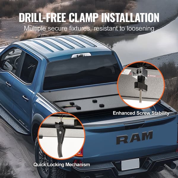 Tri-Fold Tonneau Truck Bed Cover til Ford F-250 F-350 Super Duty 1999-2024, vandtæt, let at installere, holdbar kvalitet