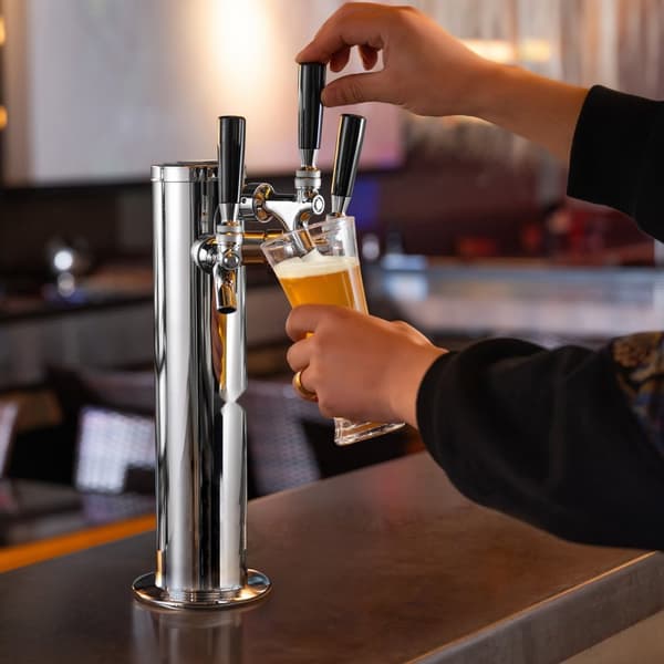 Triple Taps hanaoluttorni, ruostumattomasta teräksestä, Kegerator Tower Kit, helppo asennus, oluen tarjoiluratkaisu