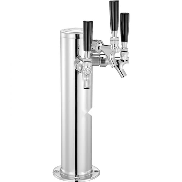 Triple Taps hanaoluttorni, ruostumattomasta teräksestä, Kegerator Tower Kit, helppo asennus, oluen tarjoiluratkaisu