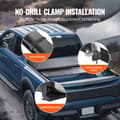 Miniatyrbillede 5 af 9: Roll-up Truck Bed Tonneau Cover, kompatibel med 2009-2024 Ford F-150 Styleside, til 5,5 x 5,4 ft seng, blødt, vandtæt, nem installation