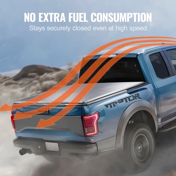 Roll-up Truck Bed Tonneau Cover, kompatibel med 2009-2024 Ford F-150 Styleside, til 5,5 x 5,4 ft seng, blødt, vandtæt, nem installation