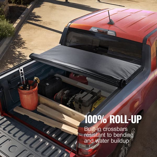 Truck Bed Cover, Rul-Op Tonneau Dække, Kompatibel med 2014-2024 Chevy Silverado / GMC Sierra 1500, til 6,6 x 5,2 fod / 6,6 x 5,3 fod