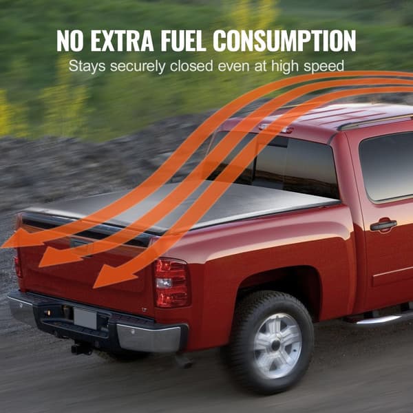 Truck Bed Cover, Rul-Op Tonneau Dække, Kompatibel med 2014-2024 Chevy Silverado / GMC Sierra 1500, til 6,6 x 5,2 fod / 6,6 x 5,3 fod