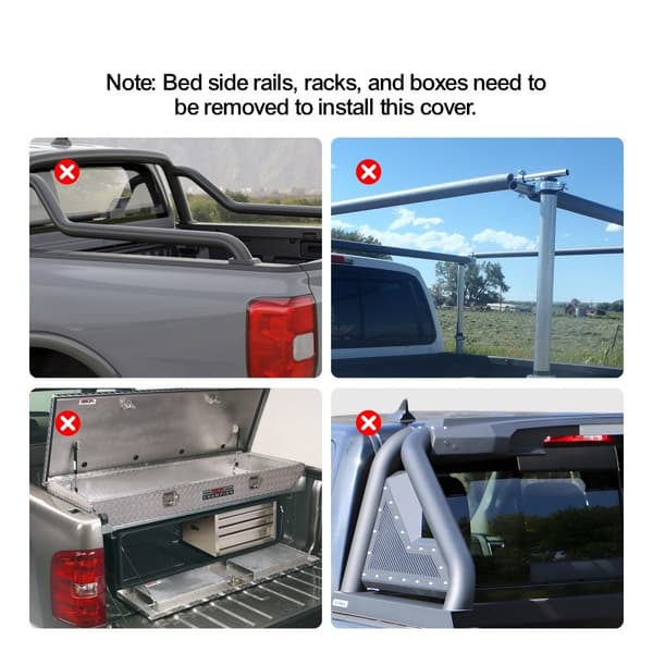Truck Bed Cover, Rul-Op Tonneau Dække, Kompatibel med 2014-2024 Chevy Silverado / GMC Sierra 1500, til 6,6 x 5,2 fod / 6,6 x 5,3 fod