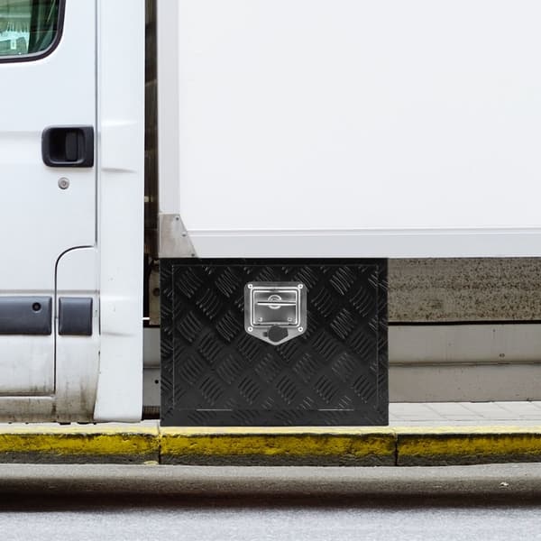 Aluminium Underrede Truck Verktygslåda 18" x 12" x 14" Trailer RV Verktygsförvaring, hållbar design, praktisk förvaring