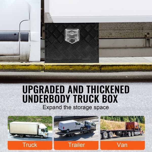 Aluminium Underrede Truck Verktygslåda 18" x 12" x 14" Trailer RV Verktygsförvaring, hållbar design, praktisk förvaring