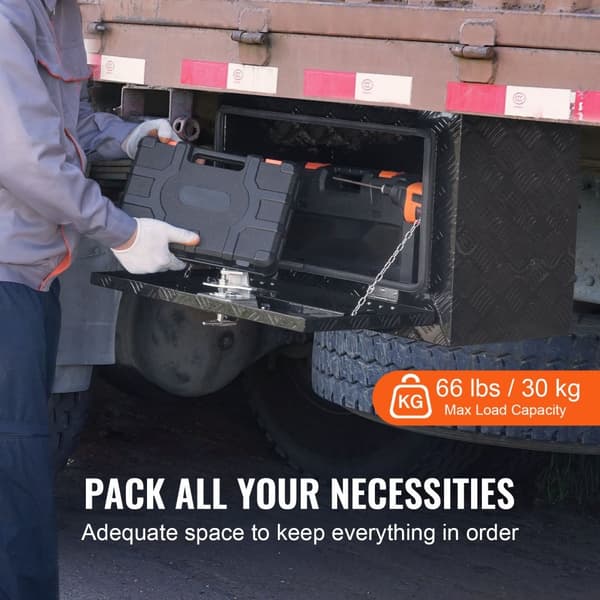 Undervogn Aluminium Lastbil Værktøjskasse 24" x 17" x 18" - Trailer RV Værktøjsopbevaring, Robust og Holdbar