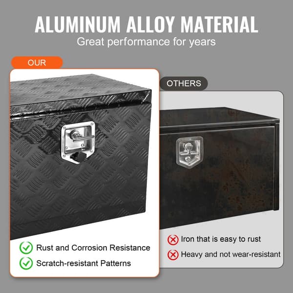 Undervogn Aluminium Lastbil Værktøjskasse 24" x 17" x 18" - Trailer RV Værktøjsopbevaring, Robust og Holdbar
