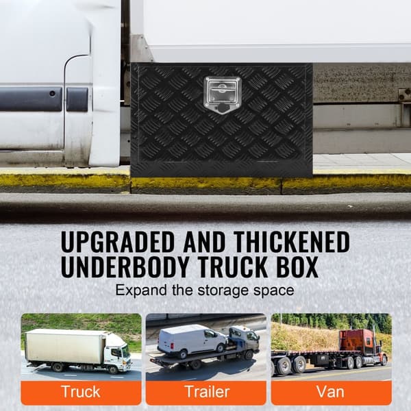 Undervogn Aluminium Lastbil Værktøjskasse 24" x 17" x 18" - Trailer RV Værktøjsopbevaring, Robust og Holdbar