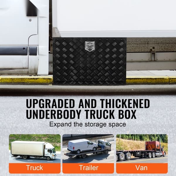 Aluminium undervogn værktøjskasse til lastbil 48" x 17" x 18", trailer RV værktøjsopbevaring, robust opbevaring, holdbar konstruktion