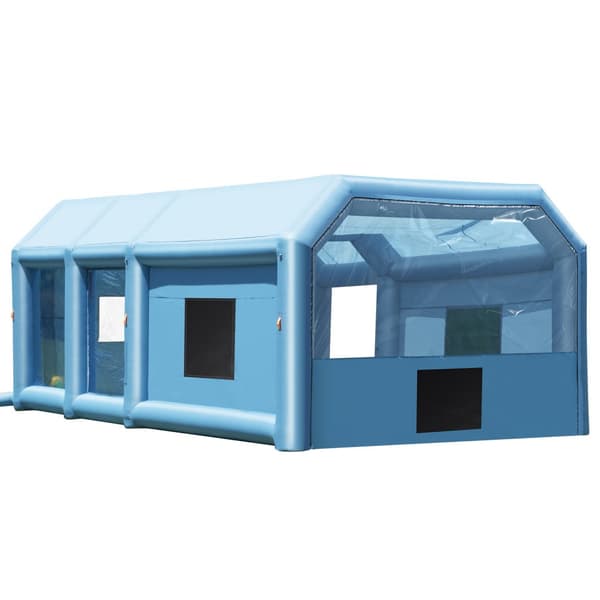 Puhallettava maalikaappi 23 x 13,1 x 9 jalkaa, tehokkaat 750W+480W puhaltimet, ilmansuodatinjärjestelmä, tehokas ruiskutuskaappi