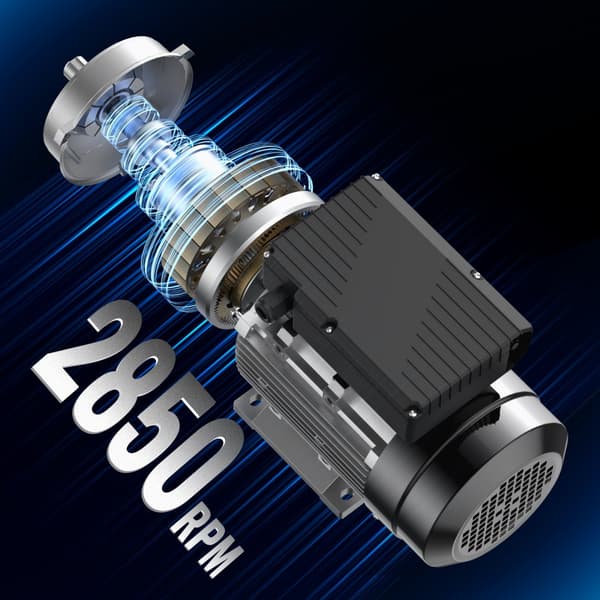 0,75KW Elmotor 2850RPM AC 220~240V 5,15A 1-faset Nøgleaksel 19mm, høj effektivitet, kompakt design