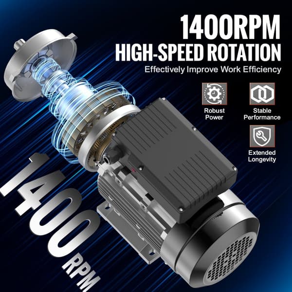 1,1KW Elmotor 1400RPM AC 220~240V 7,5A 1-faset 24mm Nøgleaksel, høj effektivitet, kompakt design, pålidelig ydeevne