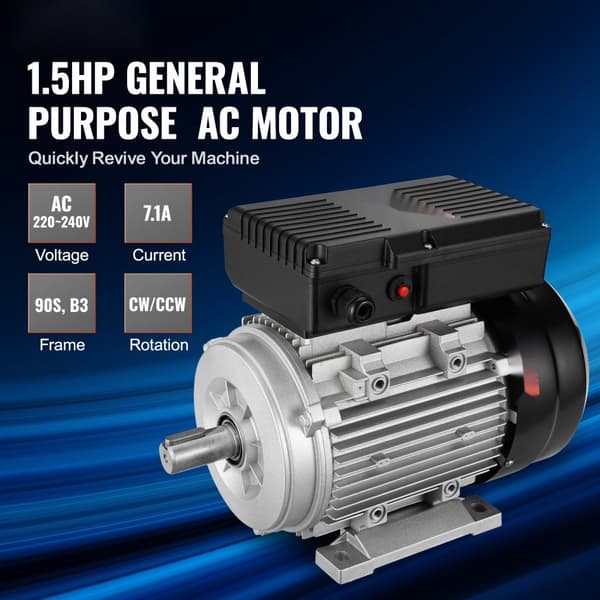 1,1KW elmotor, 2800 varv/min, AC 220~240V, 7,1A, 1-fas, 24 mm kilaxel, hög prestanda