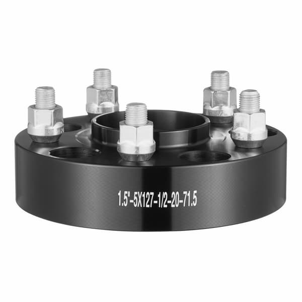 Hjuladaptere 5 Lugg, 1,5" 5"x5" Hjulafstandsstykker, Smedet Spacer 4 STK, Sort