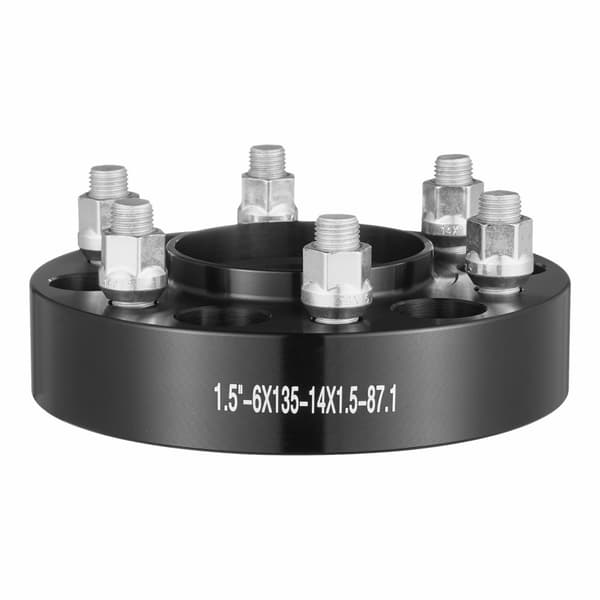 1,5" 6" x 5,3" pyörän välikappaleet, pyörän sovittimet, 6 korvake taottu välikappale, 4 kpl, musta