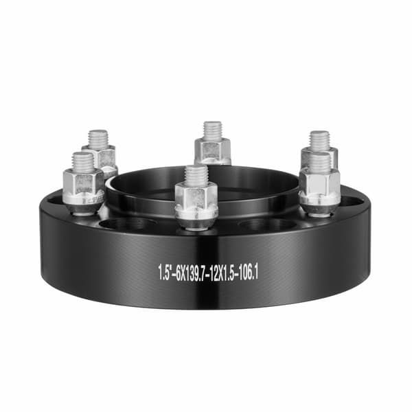 1,5" 6" x 5,5" pyörän välikkeet, pyörän sovittimet, taotut välikappaleet 4 kpl, musta